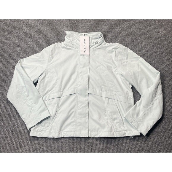 Athleta Jackets & Blazers - Athleta Everywhere Jacket Women's Size Small Full Zip Hooded Glacier Blue NEW